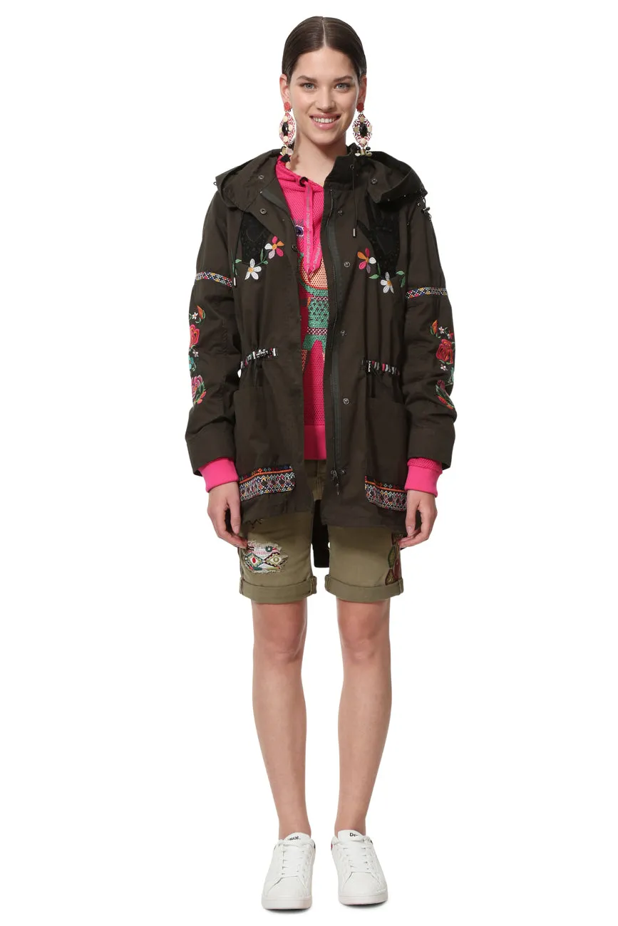 Tula Embroidered Parka Jacket Desigual Style 19SWEW54