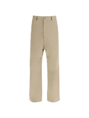 Twill Straight-Leg Trousers