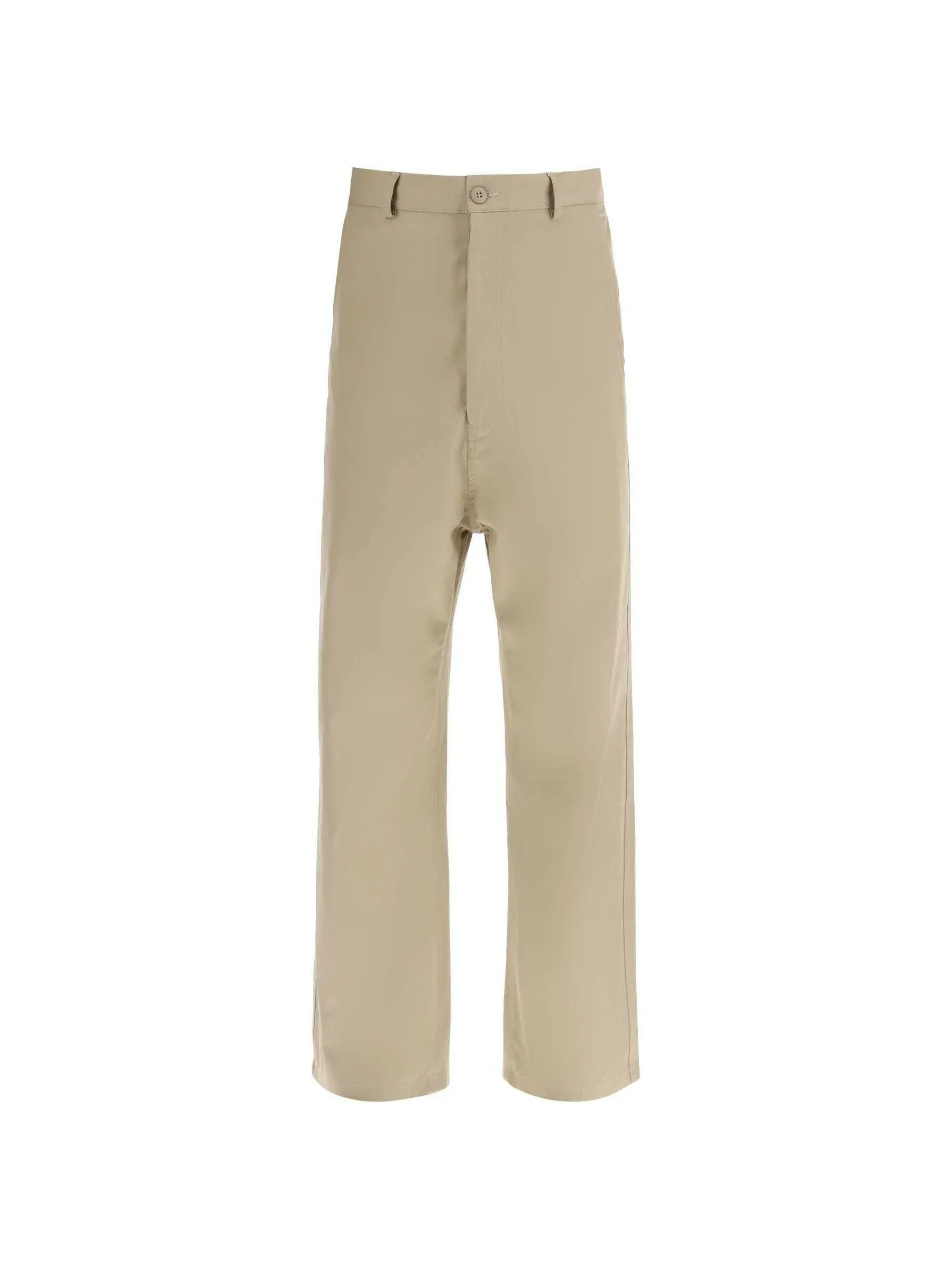 Twill Straight-Leg Trousers