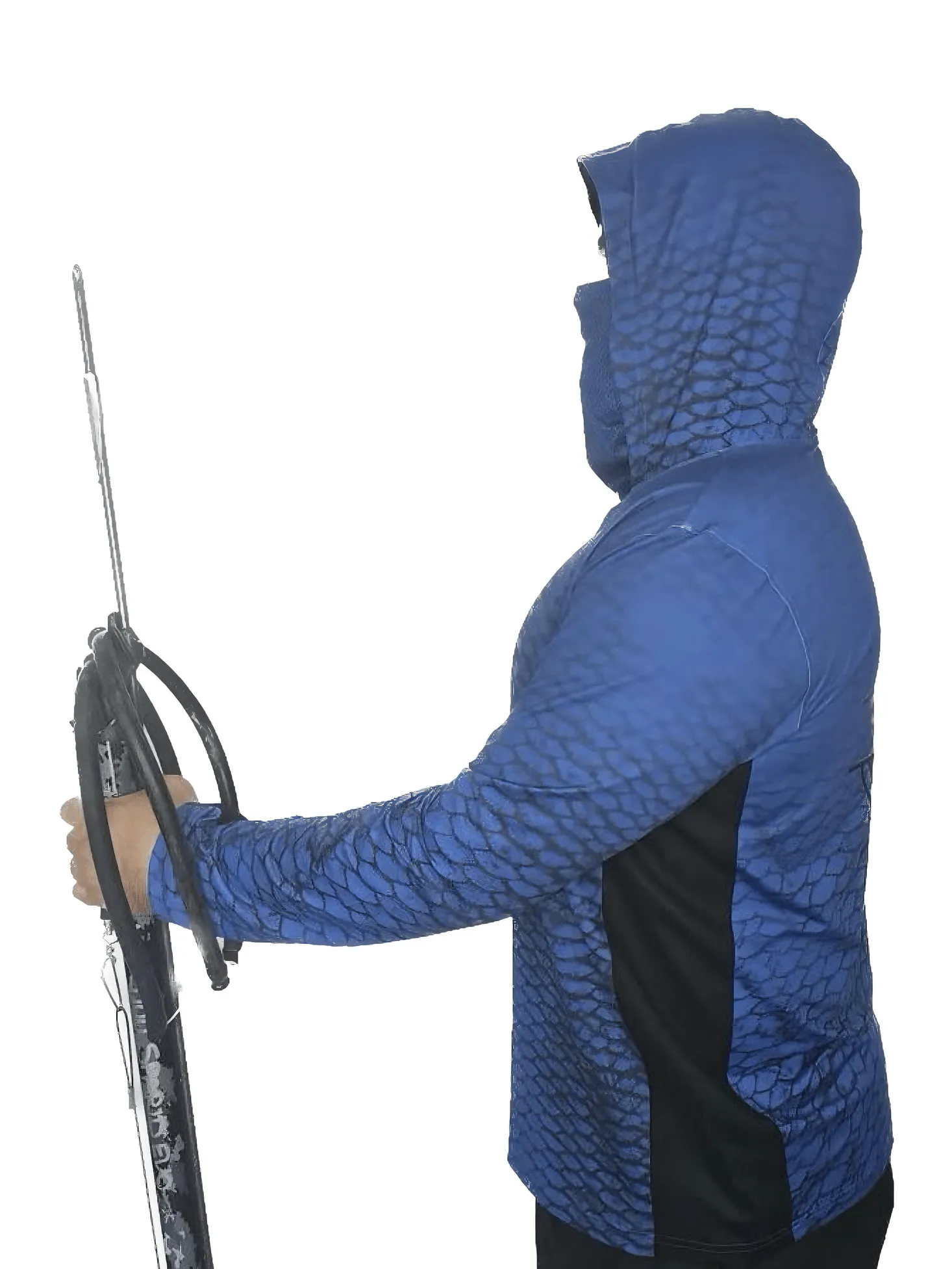 UV Fishing Shirt - UPF50  Long Sleeve sun protection clothing with gaiter mask and hood