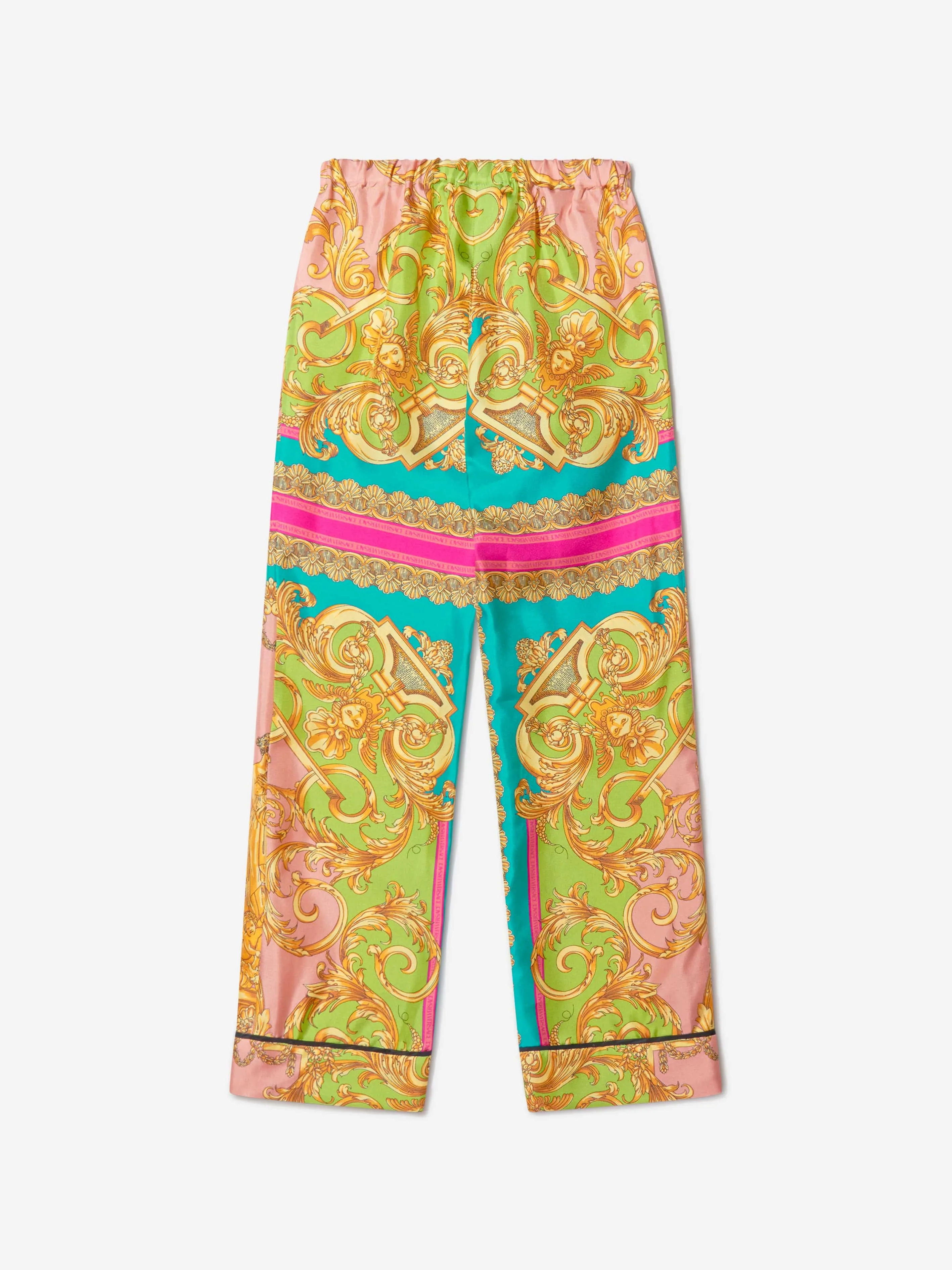 Versace Girls Silk Barocco Goddess Trousers