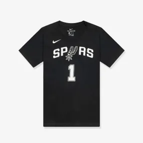 Victor Wembanyama Name & Number NBA Youth T-Shirt - Black