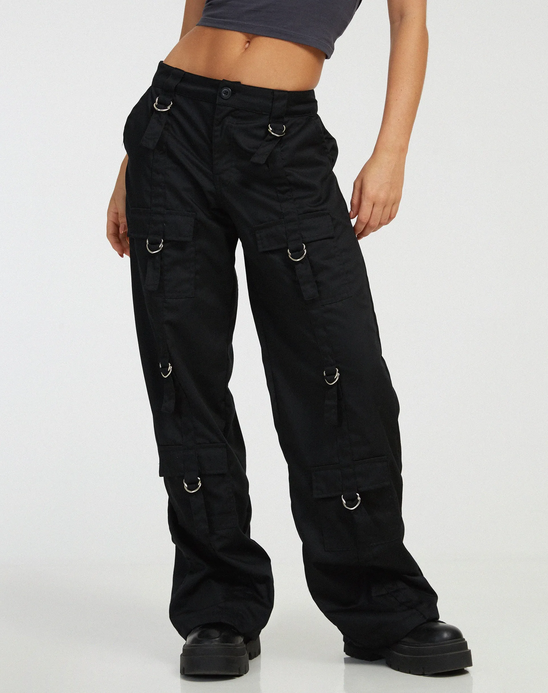 Vinsa Cargo Trouser in Black