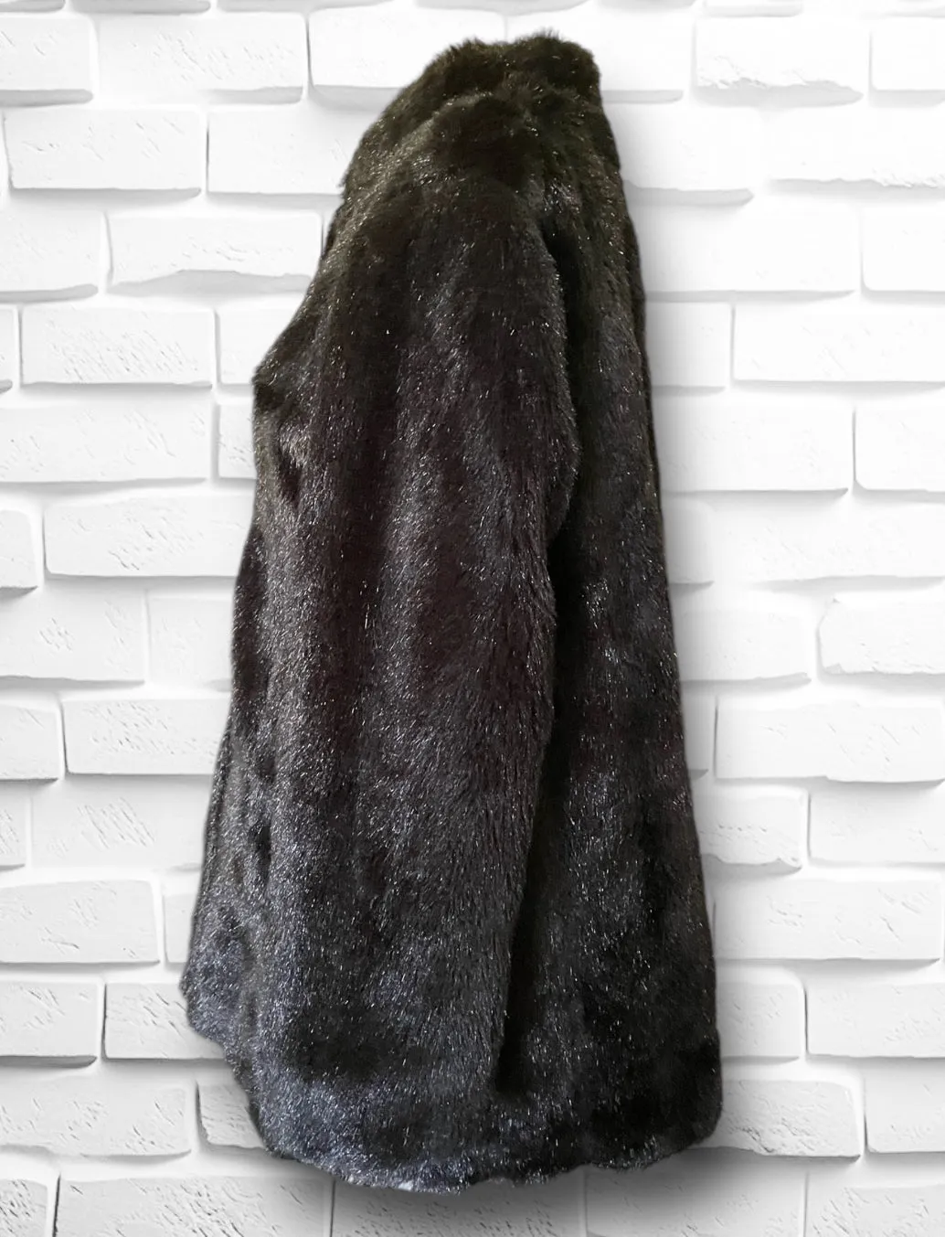 Vintage 1960’s Wiman Dark Brown Faux Fur Jacket with Abalone Buttons