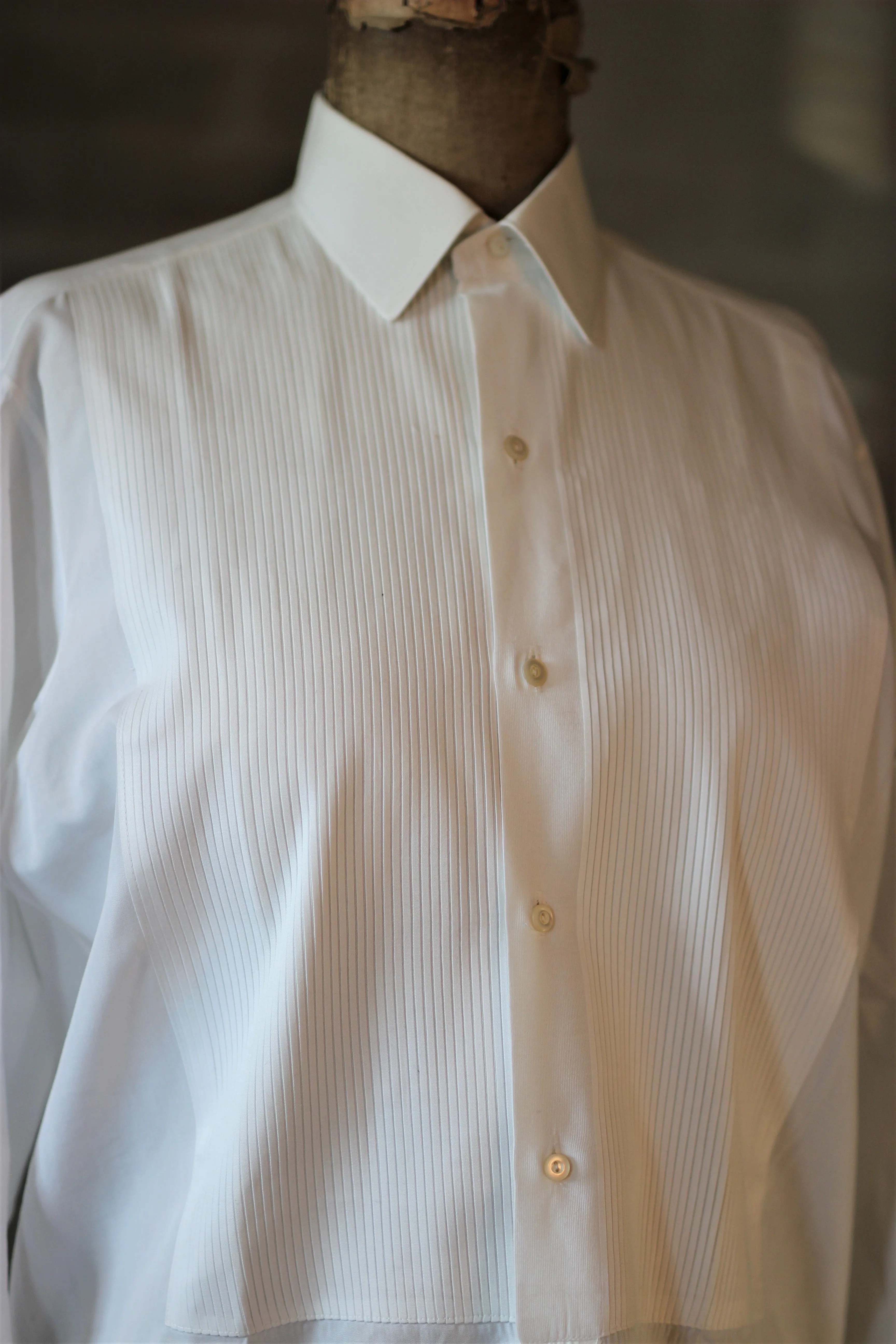 Vintage Men's Classic White Dress Shirt