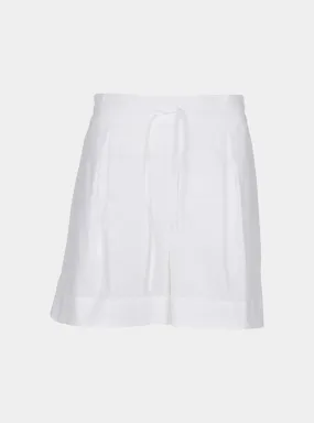 White InStyle Cotton Poplin Shorts