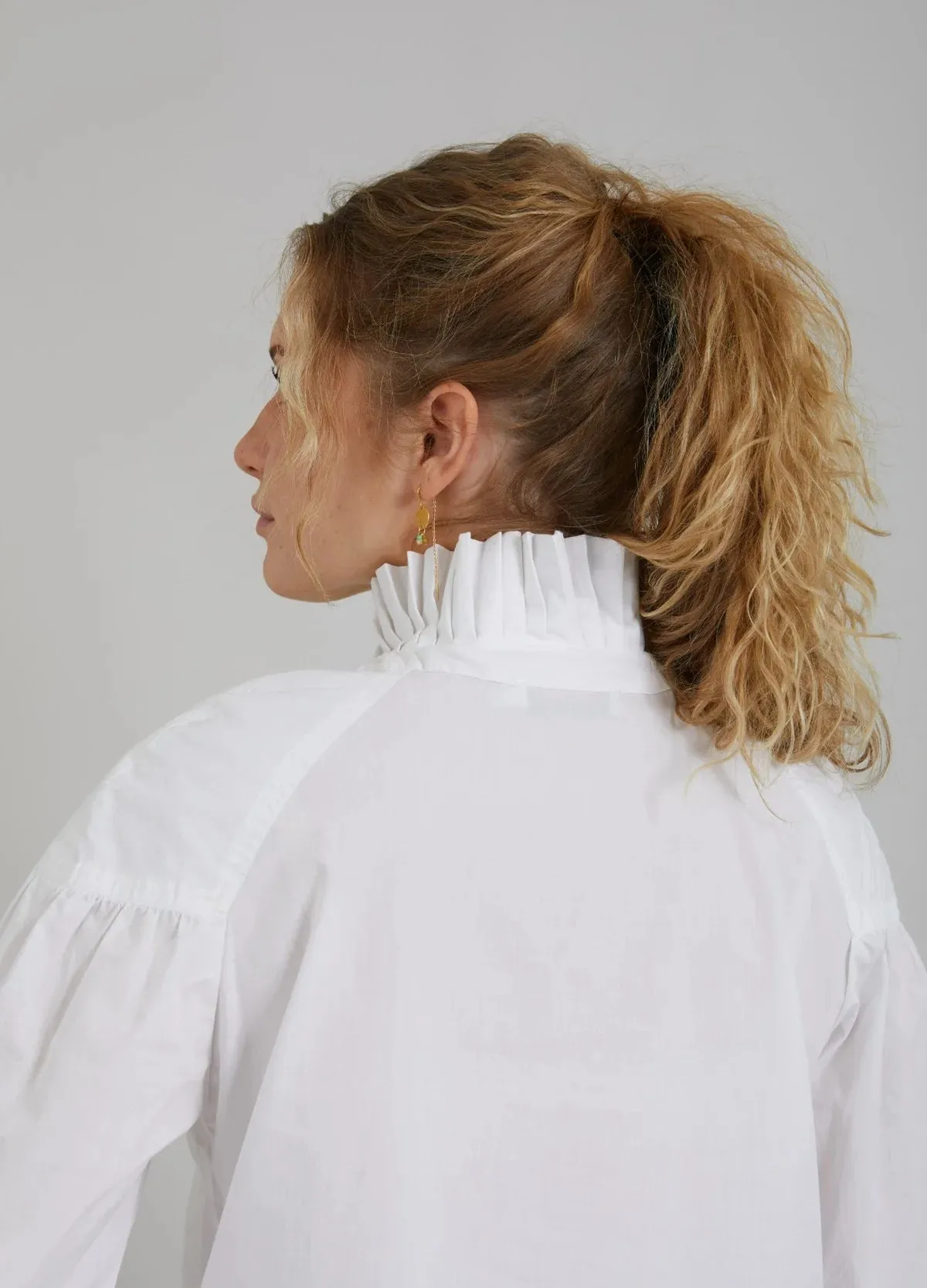 White Shirt with Ruffles