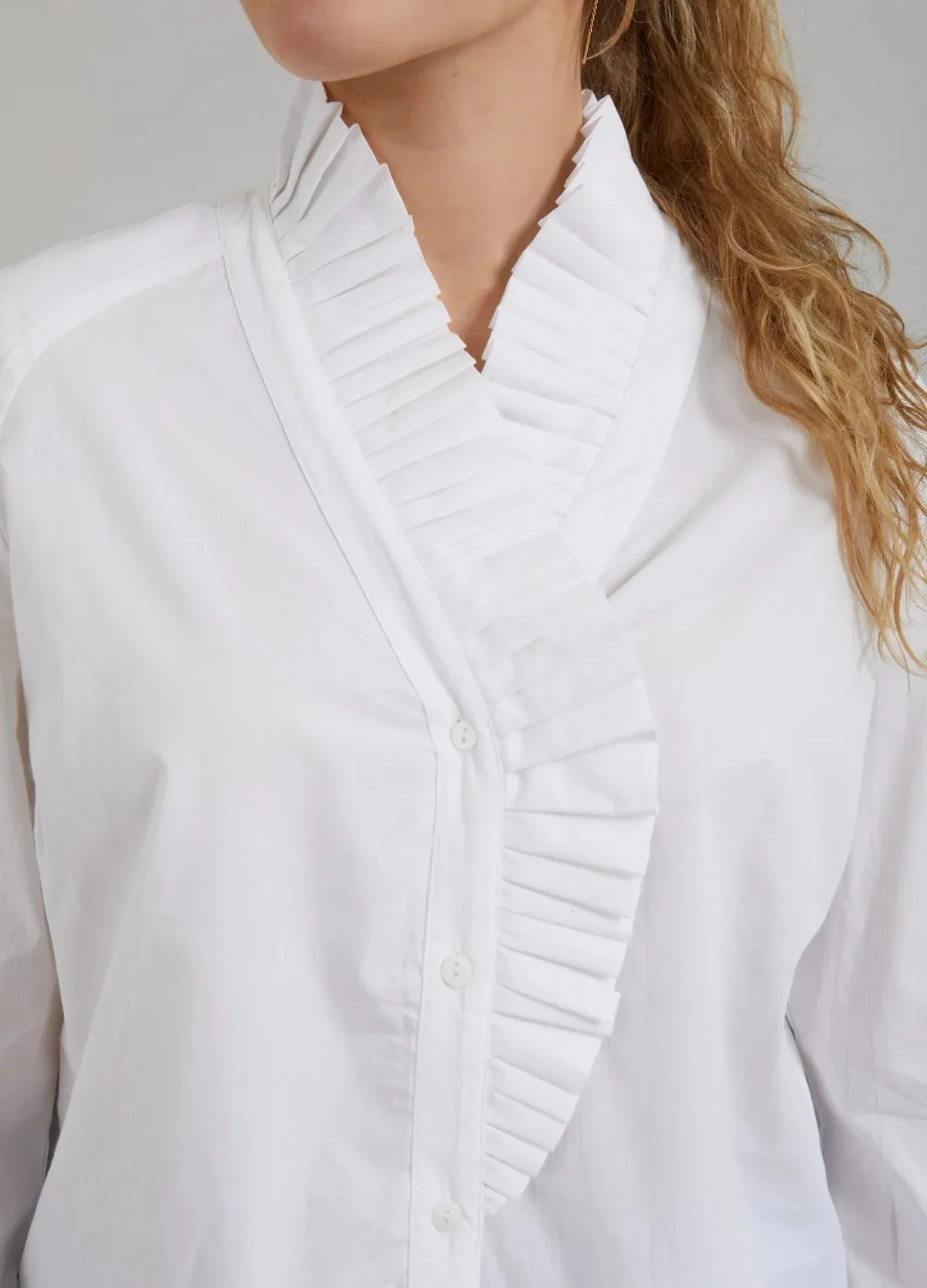 White Shirt with Ruffles