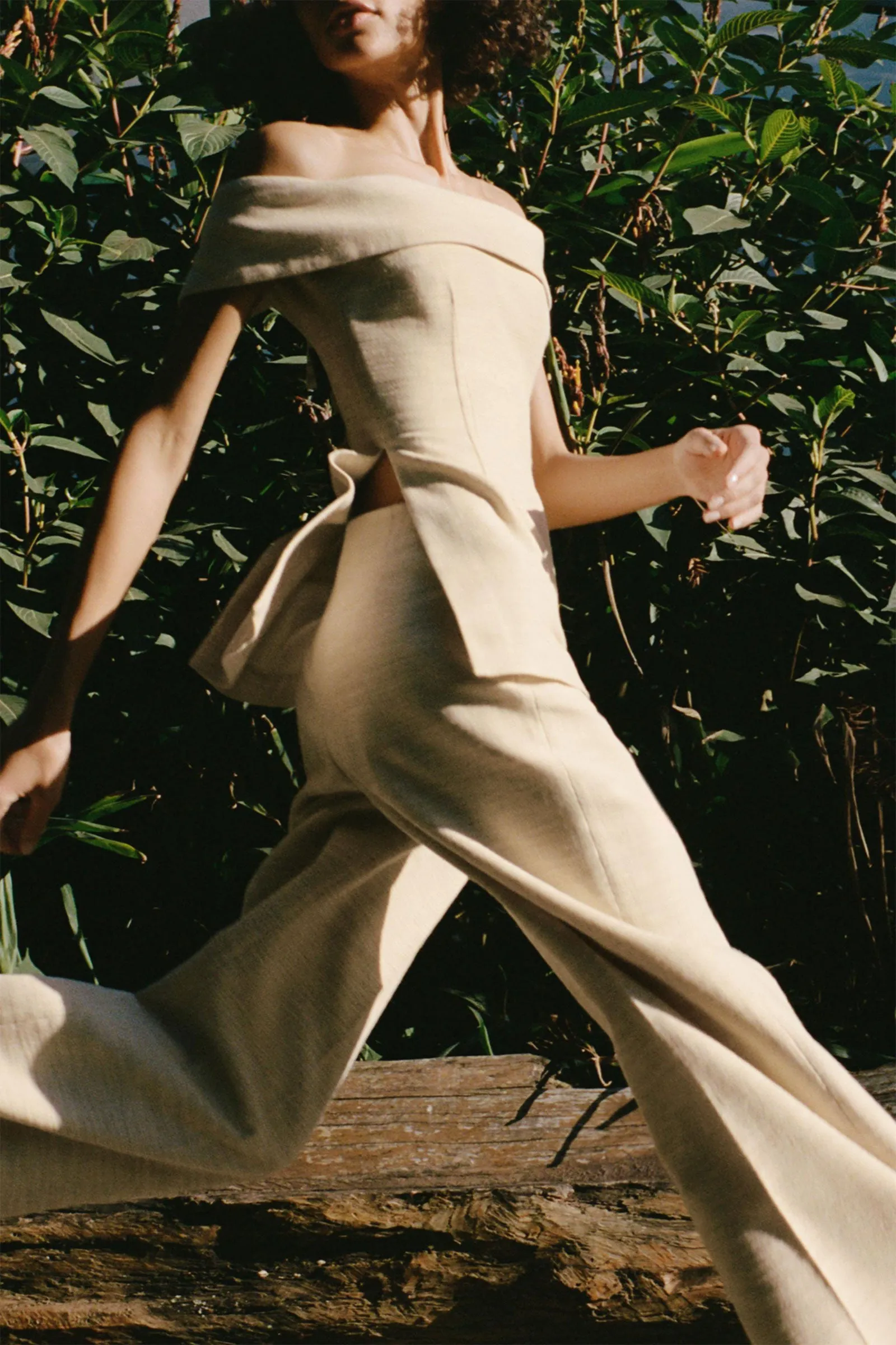 Wide-leg High-waist Trousers