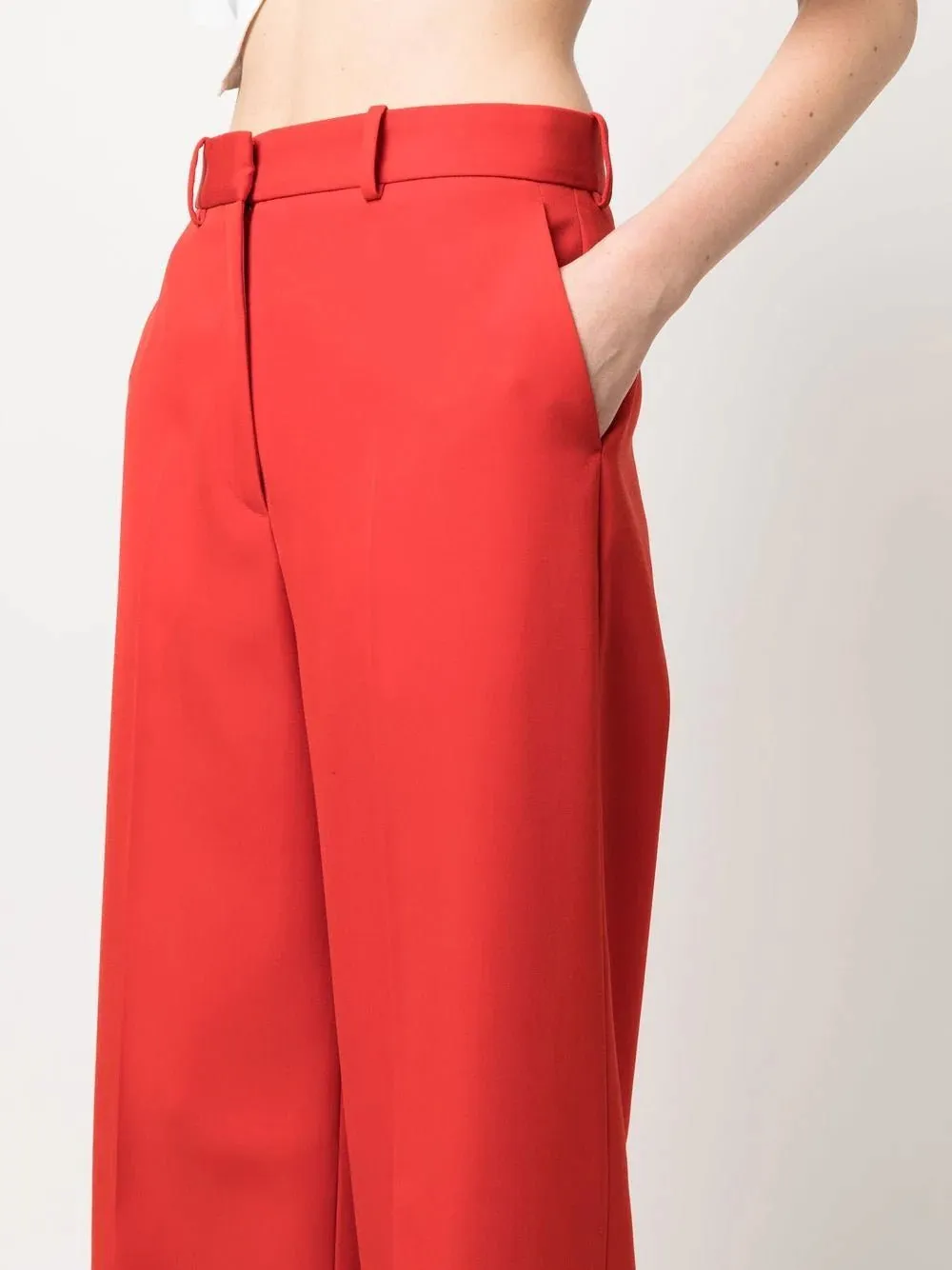 wide-leg tailored trousers