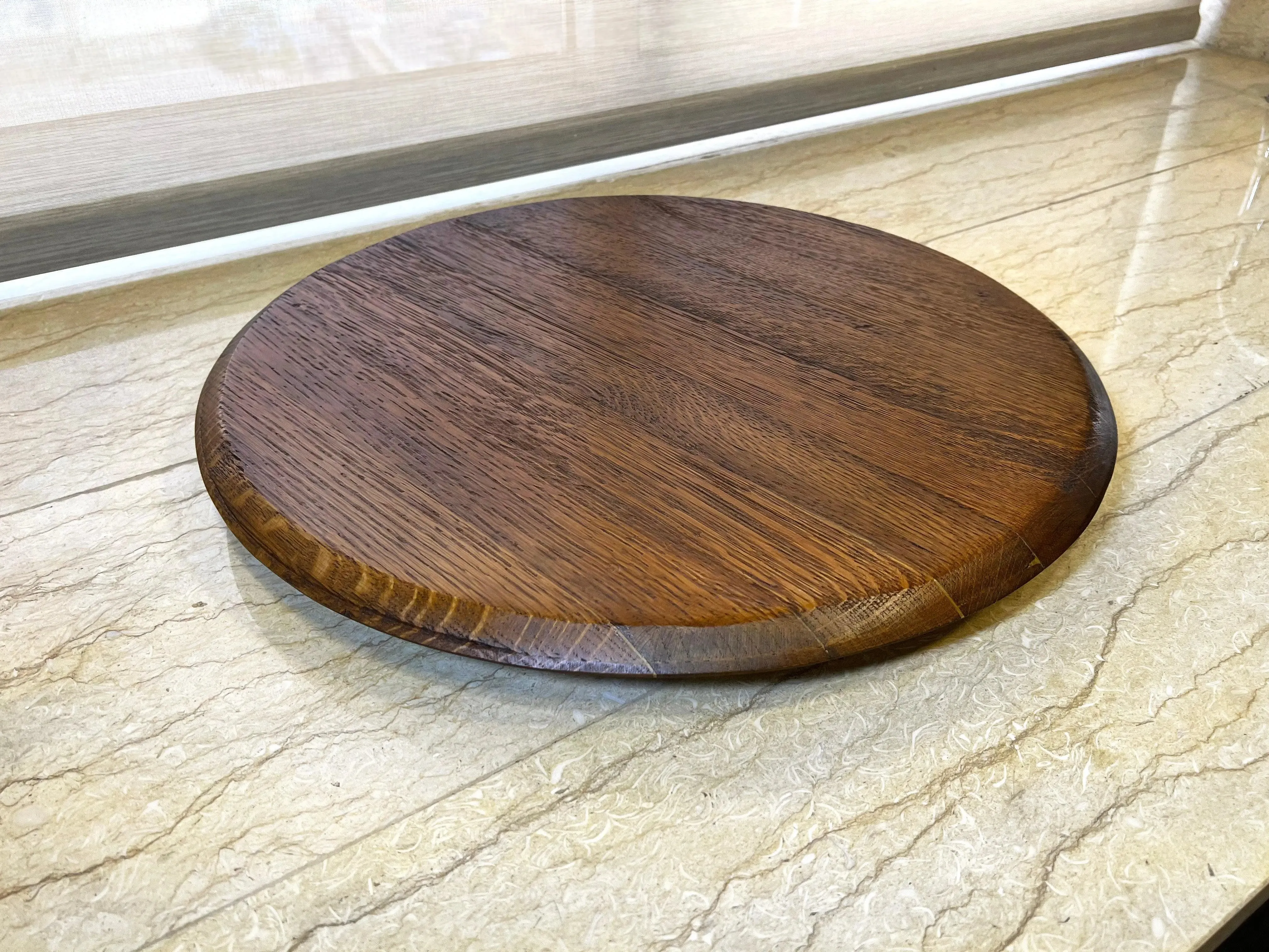 Wine Barrel Top - Finished Barrel Oak Head With Backing Installed (January Preorder)