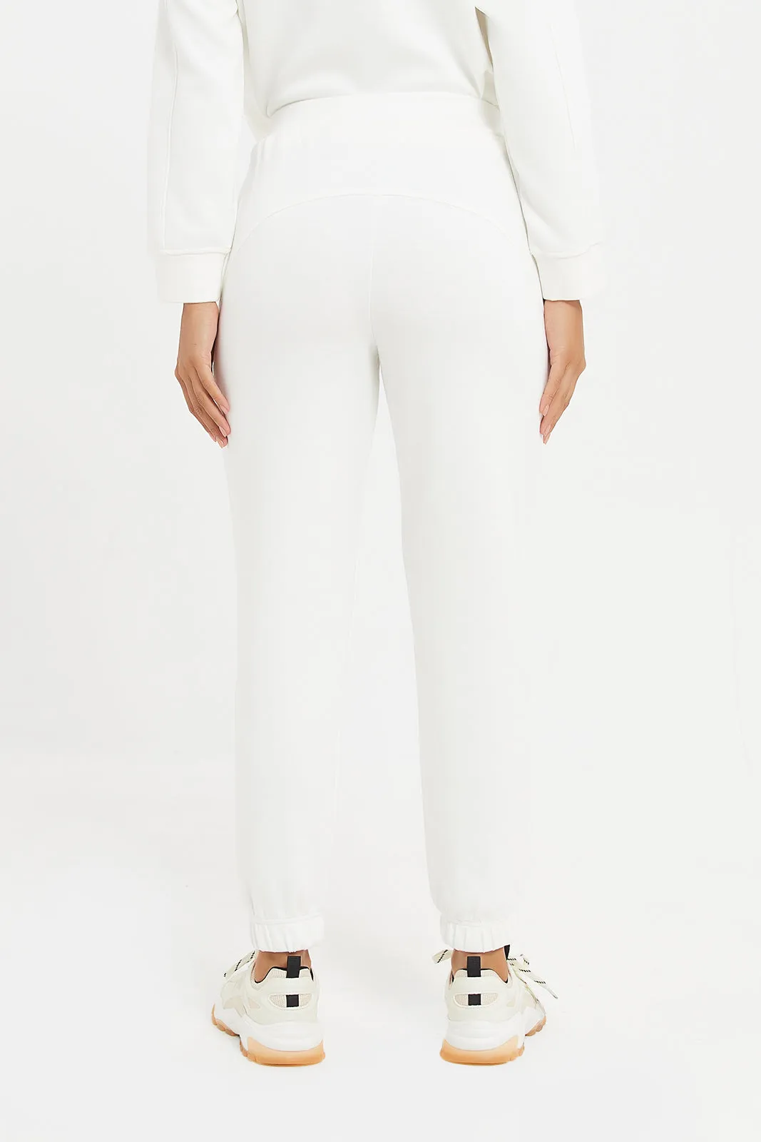 Women White Jogger Pants