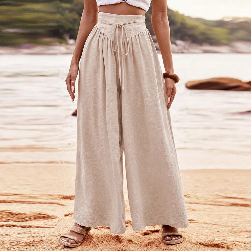 Women's Simple Elegant Style Wide Leg Casual Pants