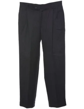 Wool Pinstriped Trousers - W34 L29